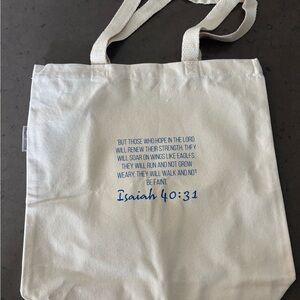 Canvas Tote Bag with Inspirational Quote